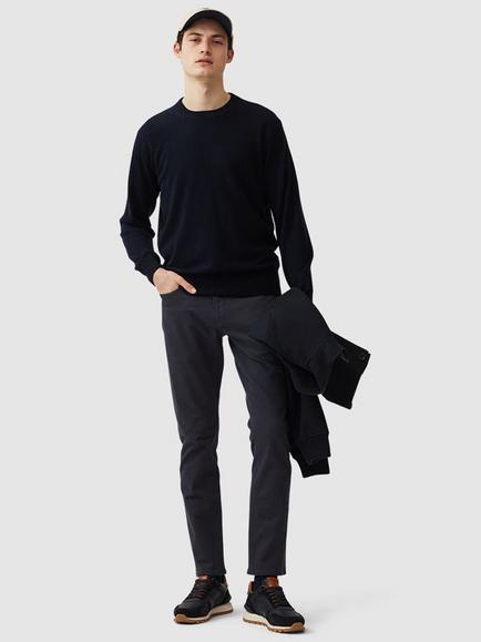 Rodd & Gunn Motion Melange Straight Fit Stretch Cotton Jeans - view 2, Navy