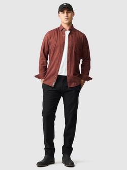 Rodd & Gunn Barrhill Brushed Cotton Slim Fit Long Sleeves Shirt - view 2, Rust