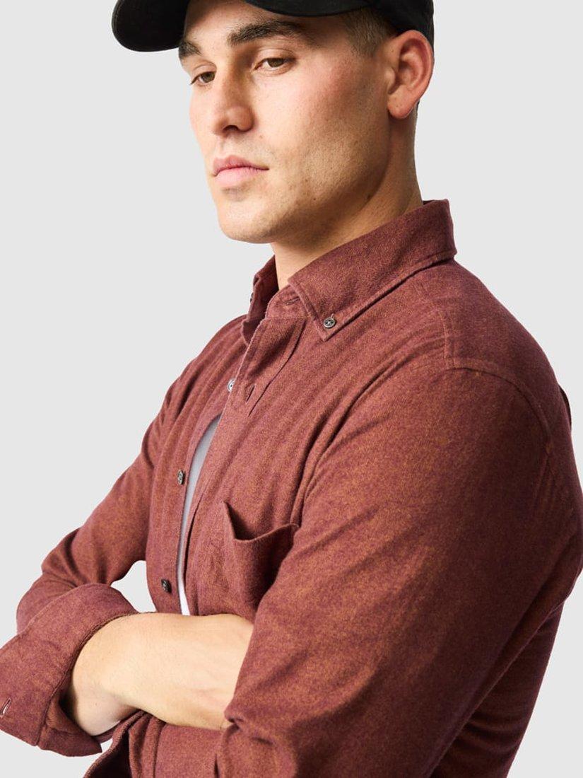 Product image 4 of 6, which shows Rodd & Gunn Barrhill Brushed Cotton Slim Fit Long Sleeves Shirt, Rust, M