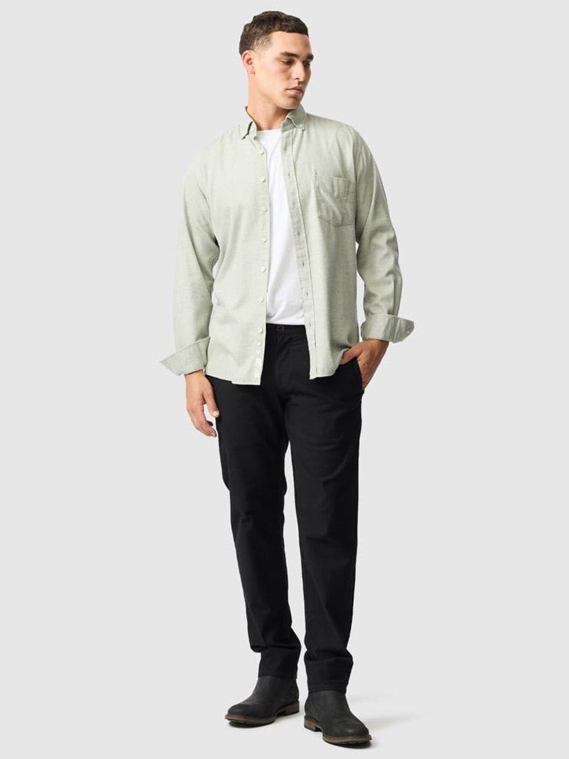 Product image 2 of 6, which shows Rodd & Gunn Barrhill Brushed Cotton Slim Fit Long Sleeves Shirt, Sage, XS