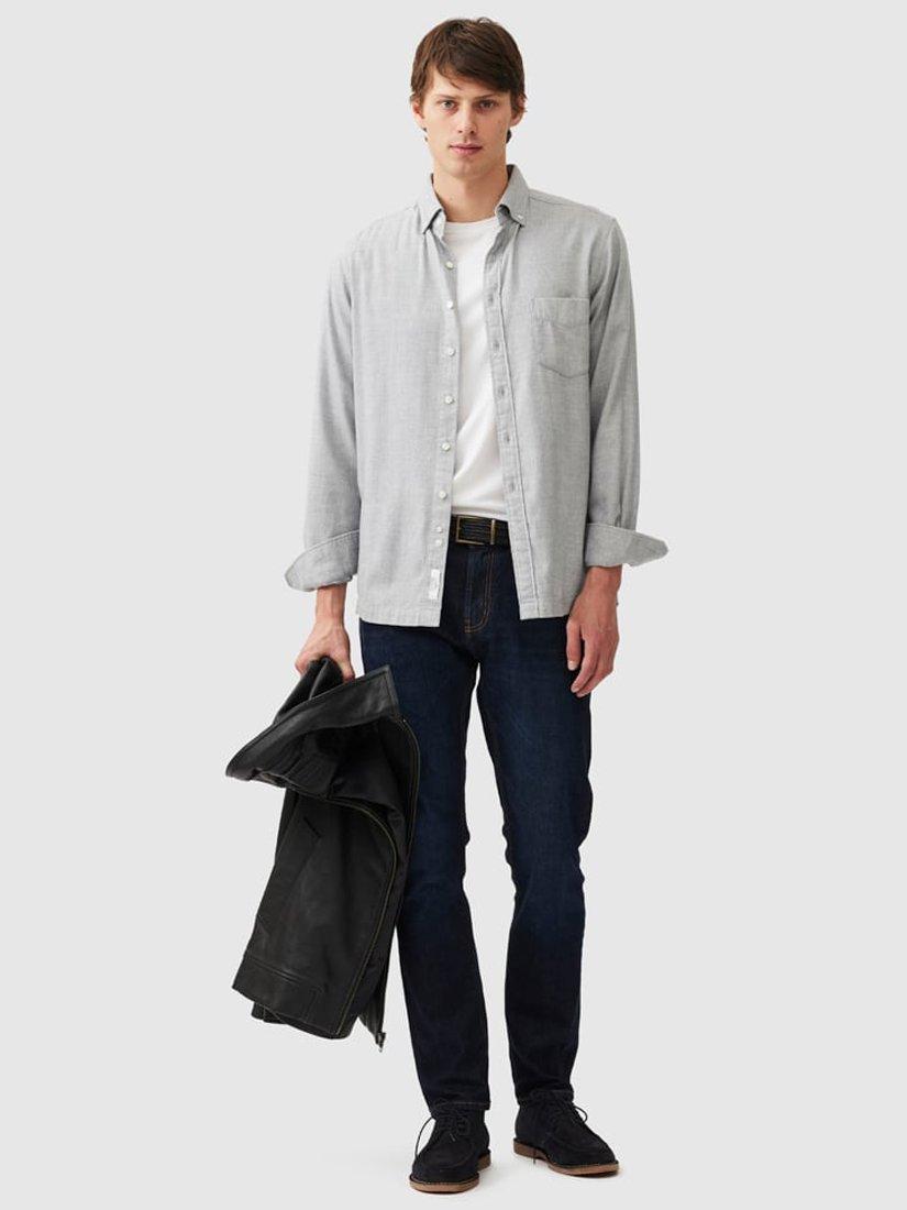 Product image 2 of 5, which shows Rodd & Gunn Barrhill Brushed Cotton Slim Fit Long Sleeves Shirt, Smoke, L