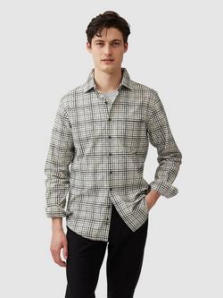Rodd & Gunn Brookdale Check Slim Fit Corduroy Cotton Shirt, Charcoal/White