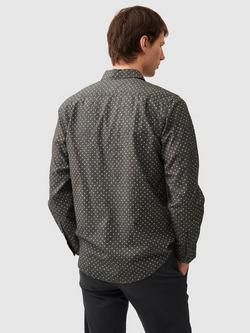 Rodd & Gunn Cranfield Spot Print Cotton Slim Fit Long Sleeve Shirt, Ash/Multi - view 2, Ash/Multi