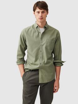 Rodd & Gunn Featherston Plain Cotton Slim Fit Long Sleeve Shirt, Hemlock