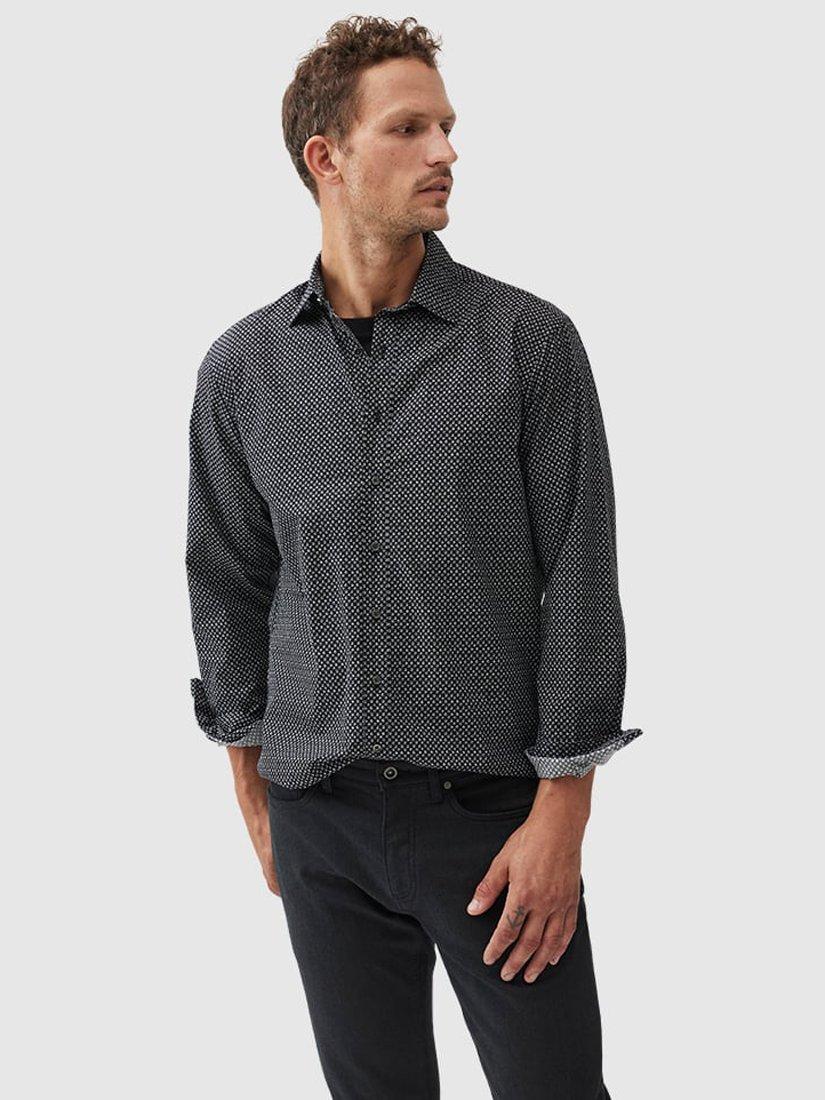 Rodd & Gunn Notown Micro Floral Print Long Sleeve Regular Fit Shirt
