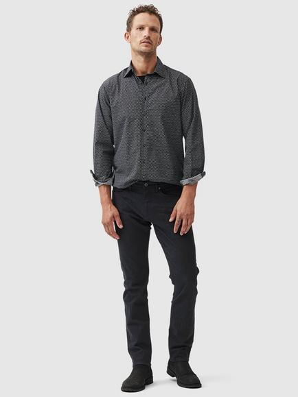 Rodd & Gunn Notown Micro Floral Print Long Sleeve Regular Fit Shirt - view 2, Onyx