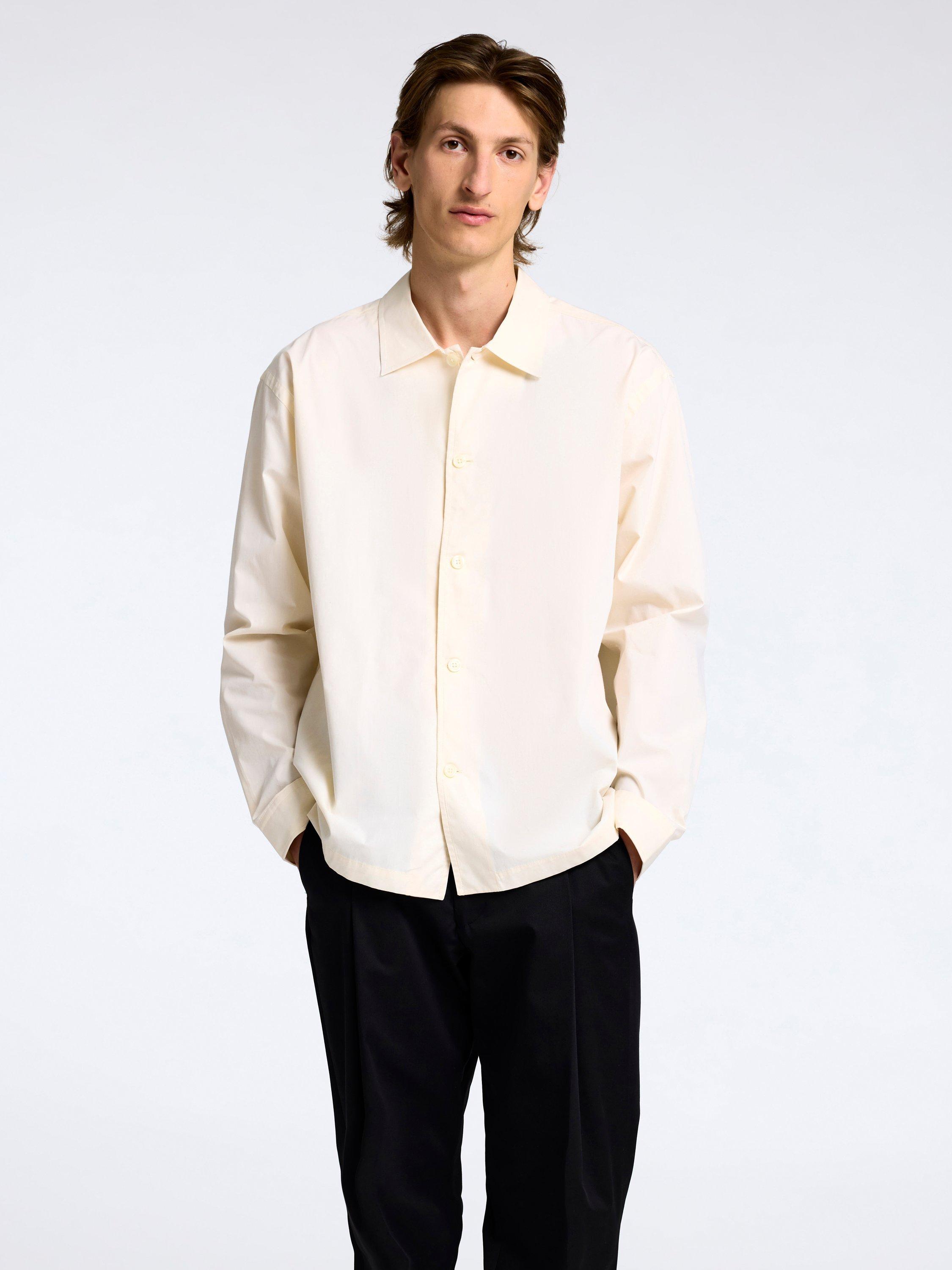 Product image 1 of 6, which shows Selected Organic Cotton Regular Fit Shirt, Angora, M