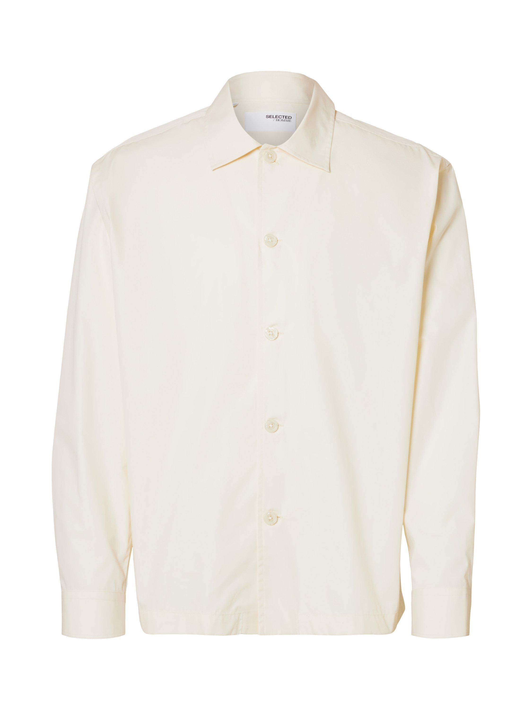 Product image 2 of 6, which shows Selected Organic Cotton Regular Fit Shirt, Angora, M