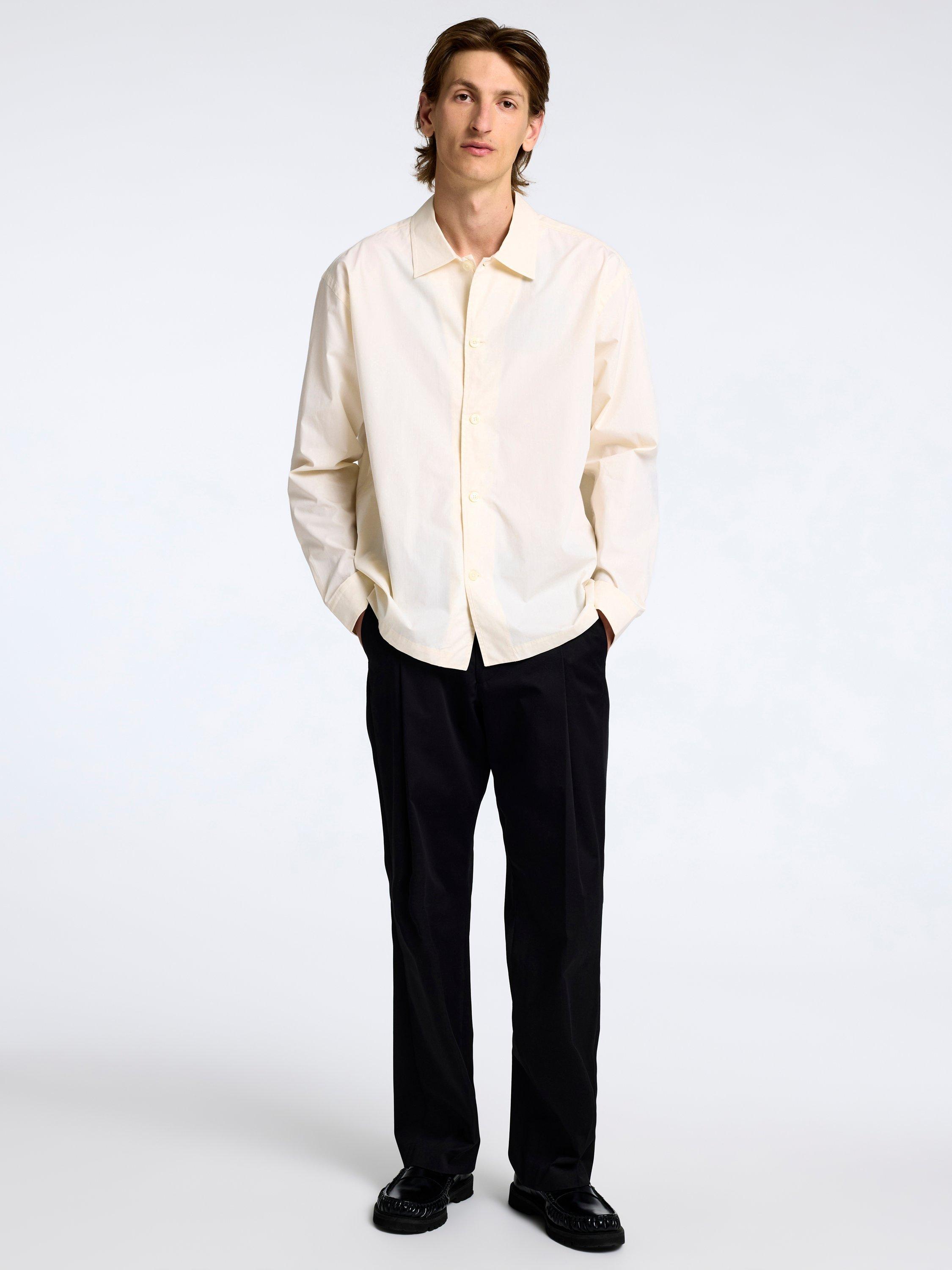 Product image 3 of 6, which shows Selected Organic Cotton Regular Fit Shirt, Angora, M