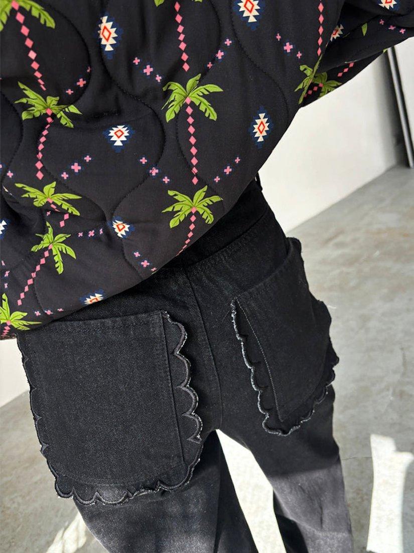 Product image 4 of 6, which shows Never Fully Dressed Havana Reversible Quilted Jacket, Pink, S