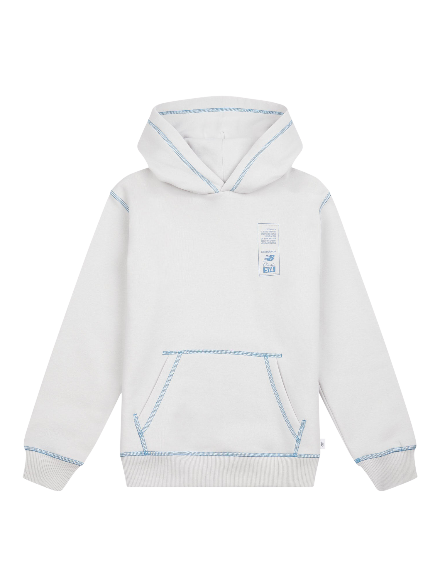 Product image 1 of 4, which shows New Balance Kids' 574 Diagram Hoodie, Grey Matter, 7-8 years