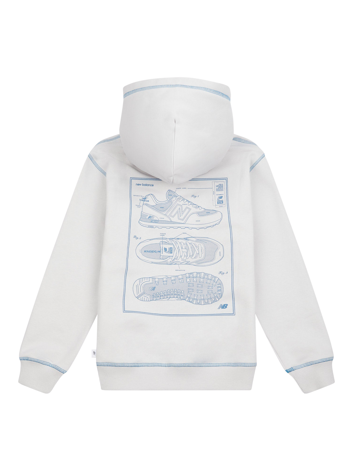 Product image 2 of 4, which shows New Balance Kids' 574 Diagram Hoodie, Grey Matter, 7-8 years