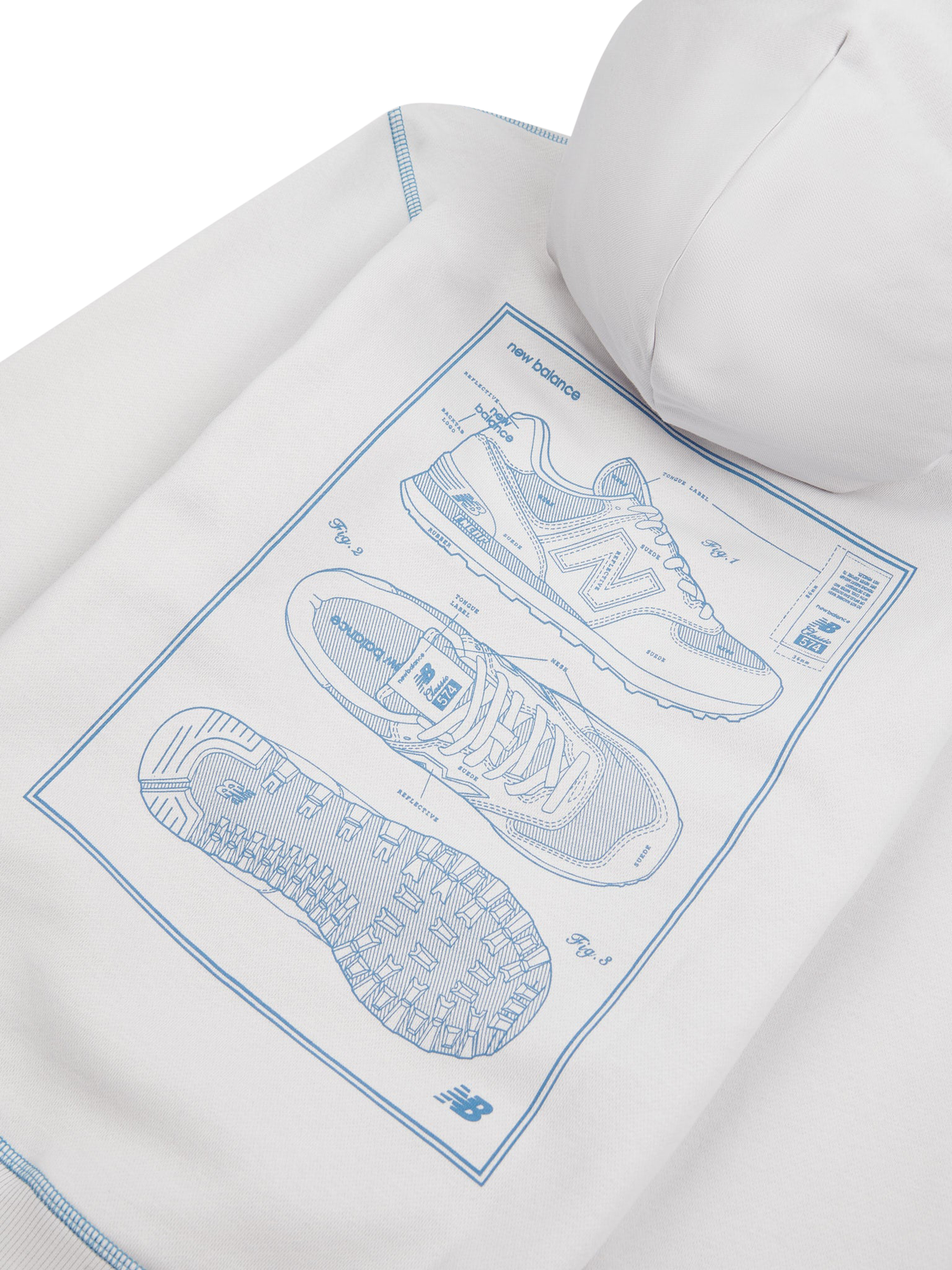 Product image 4 of 4, which shows New Balance Kids' 574 Diagram Hoodie, Grey Matter, 7-8 years