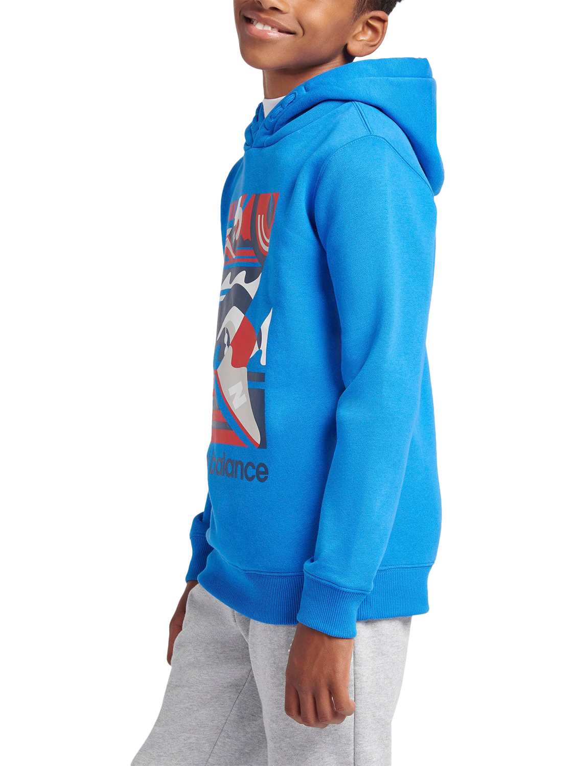 Product image 2 of 9, which shows New Balance Kids' Greatest Hits Graphic Hoodie, Blue Oasis, 7-8 years