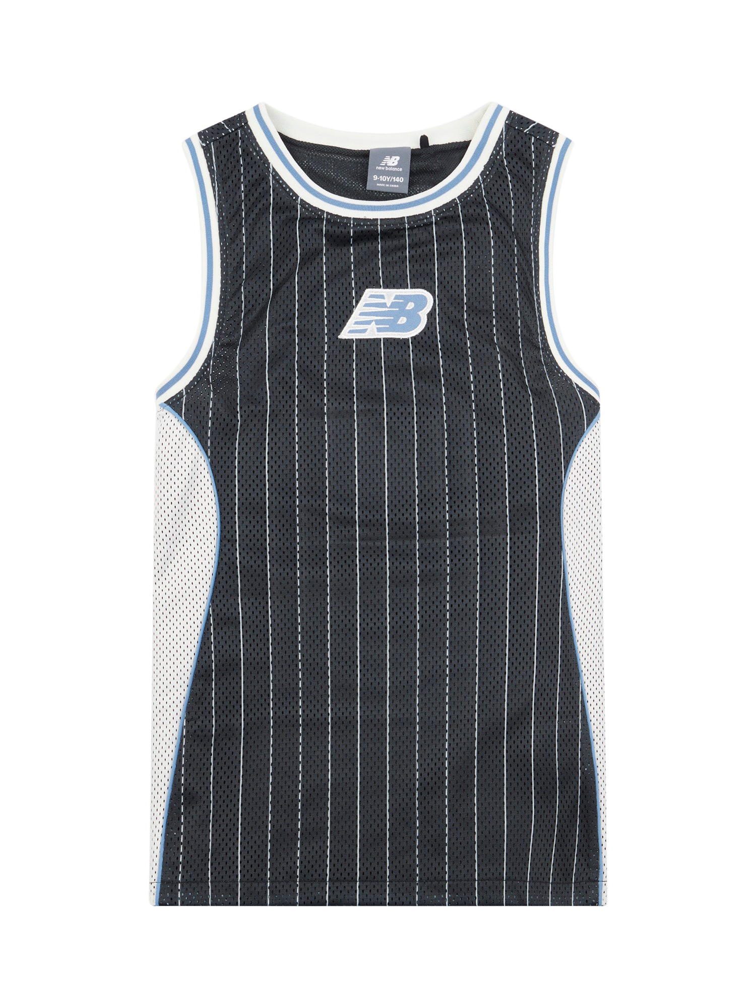 Product image 8 of 11, which shows New Balance Kids' Hoops Vest Top, Caviar, 7-8 years