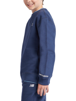 New Balance Kids' Premium Crew Neck Sweatshirt, Navy - view 2, Navy