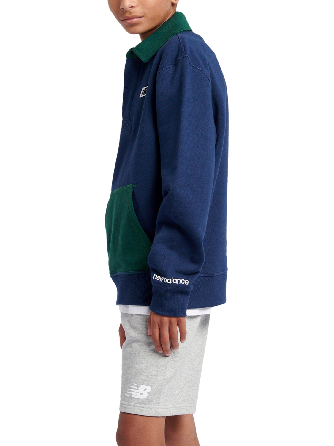 Product image 2 of 10, which shows New Balance Kids' Premium Rugby Shirt, Navy, 7-8 years