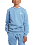 New Balance Kids' Small Logo Sweatshirt, Heron Blue