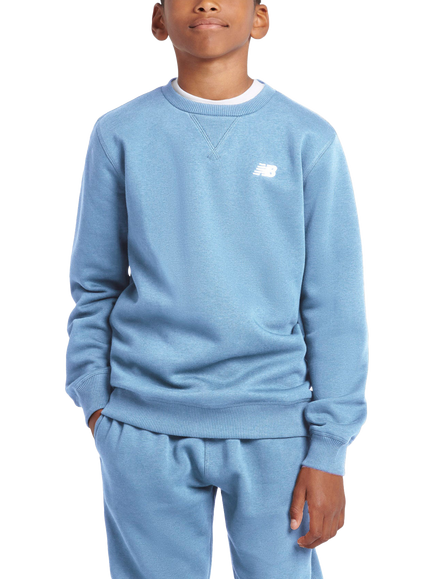 New Balance Kids' Small Logo Sweatshirt, Heron Blue