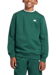 New Balance Kids' Small Logo Sweatshirt, Nightwatch Green