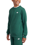 New Balance Kids' Small Logo Sweatshirt, Nightwatch Green