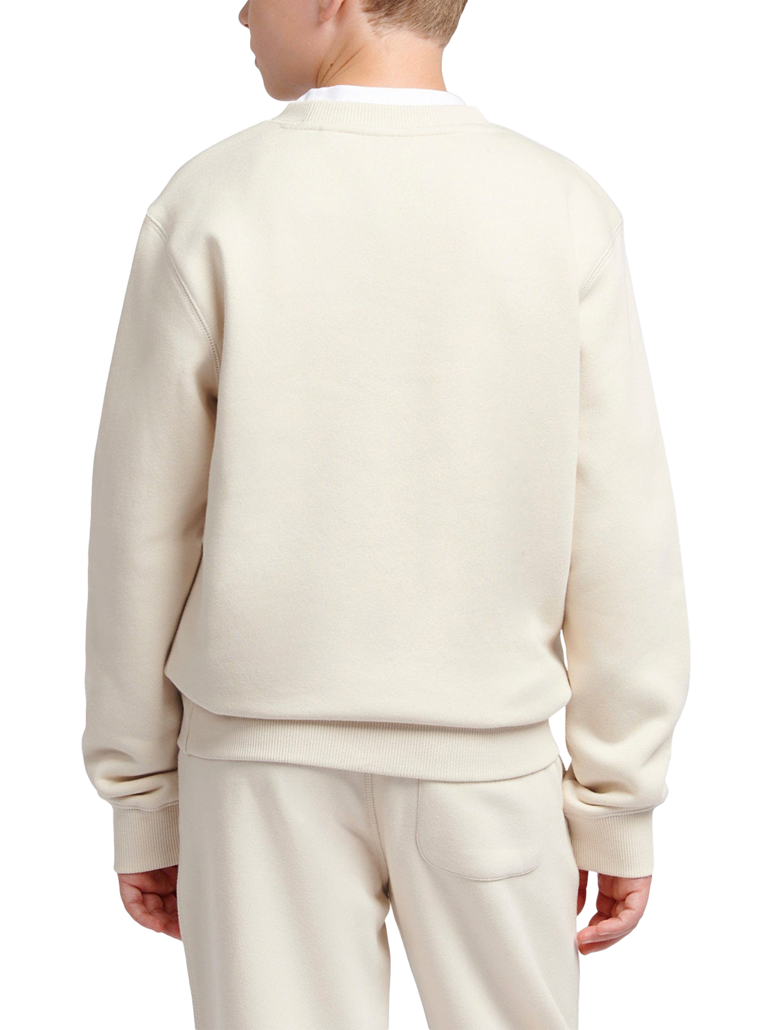 Product image 3 of 8, which shows New Balance Kids' Small Logo Crew Neck Sweatshirt, Linen, 7-8 years