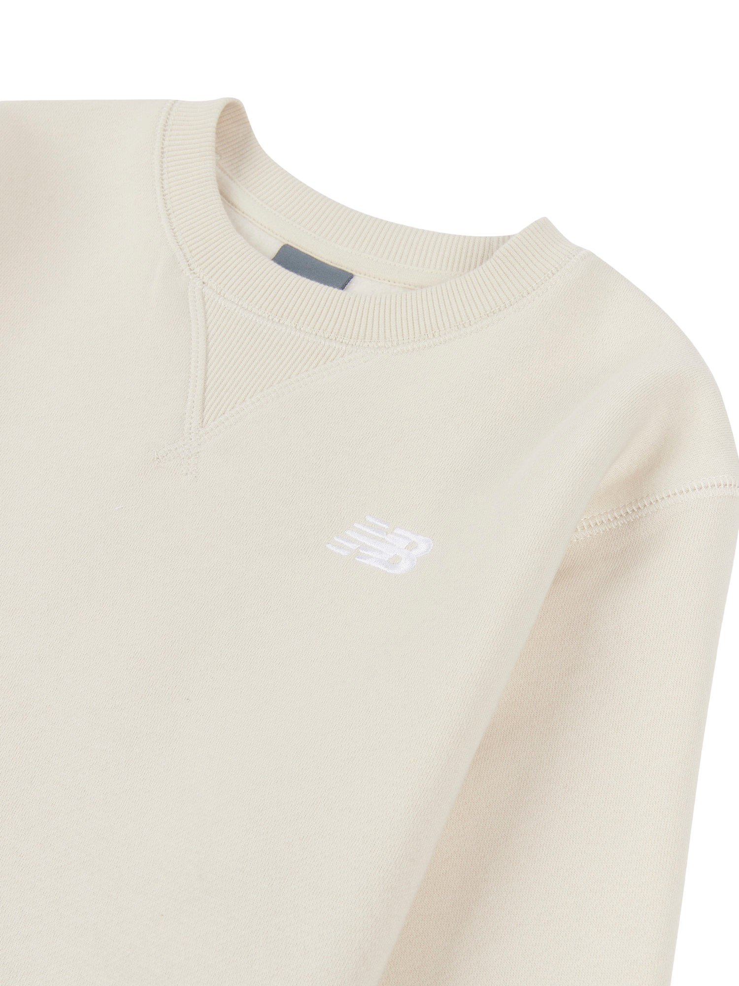 Product image 8 of 8, which shows New Balance Kids' Small Logo Crew Neck Sweatshirt, Linen, 7-8 years