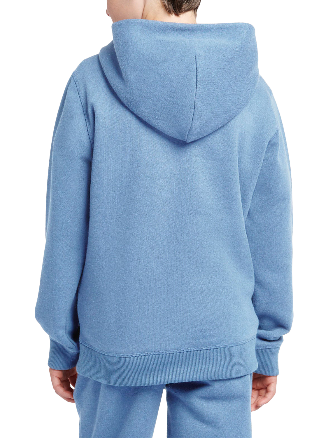Product image 3 of 8, which shows New Balance Kids' Brush Back Small Logo Hoodie, Heron Blue, 7-8 years