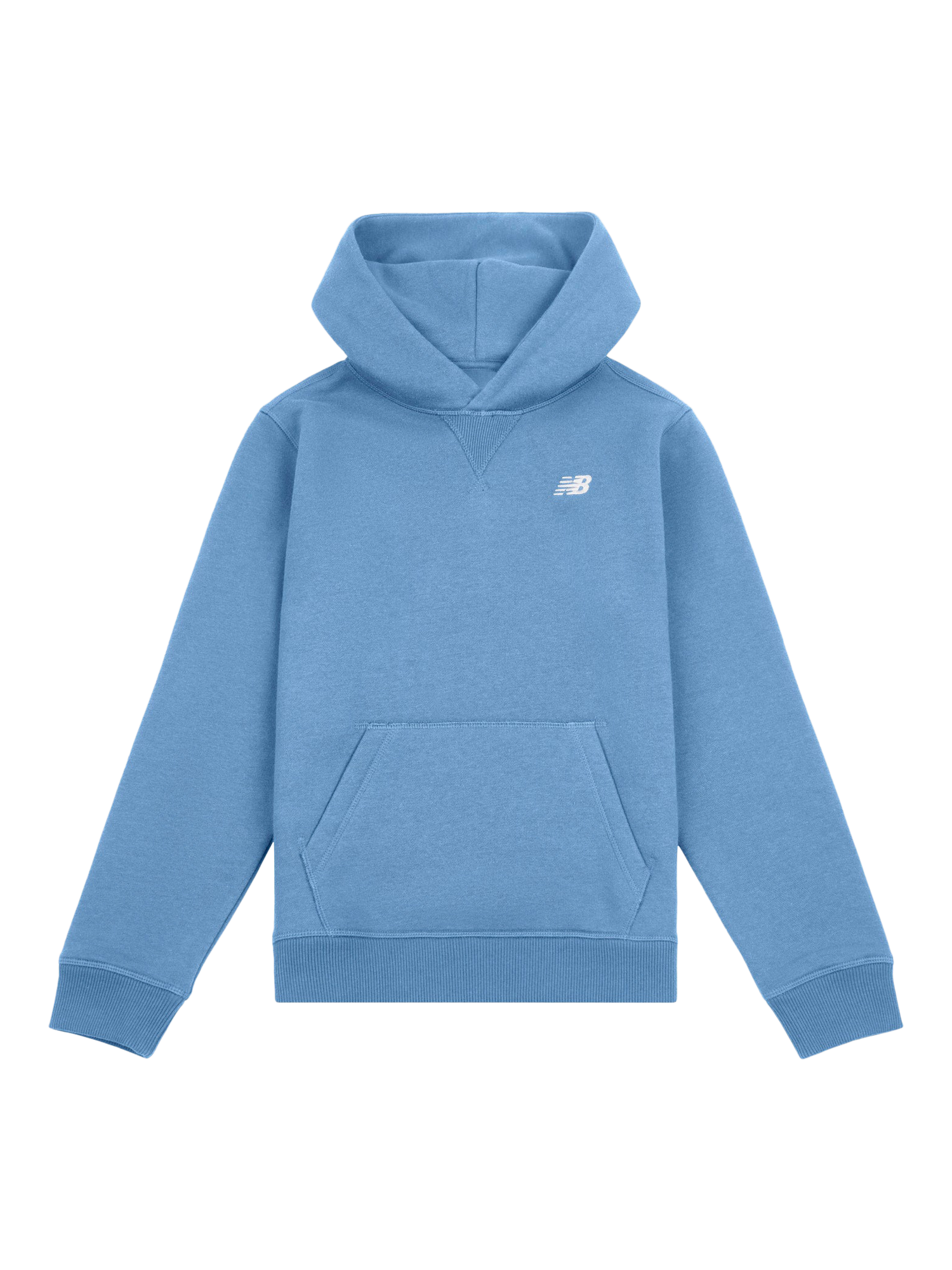 Product image 6 of 8, which shows New Balance Kids' Brush Back Small Logo Hoodie, Heron Blue, 7-8 years