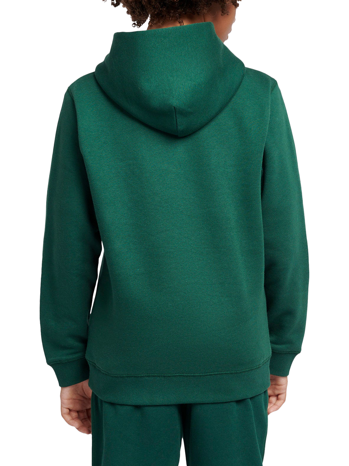 Product image 3 of 8, which shows New Balance Kids' Brush Back Small Logo Hoodie, Nightwatch Green, 7-8 years
