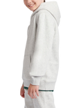 New Balance Kids' Brush Back Small Logo Hoodie, Ash Heather
