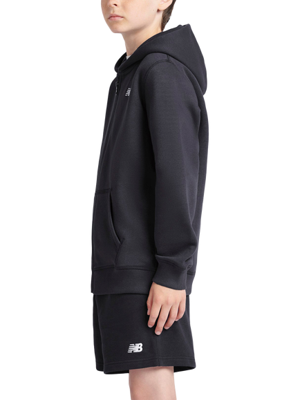 New Balance Kids' Small Logo Zip Up Hoodie - view 2, Nb Caviar