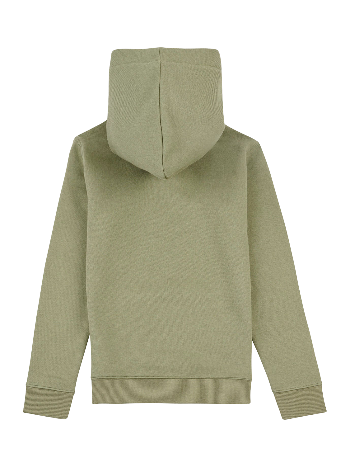 Product image 7 of 8, which shows New Balance Kids' Brush Back Stacked Logo Hoodie, Dark Olivine, 3-4 years