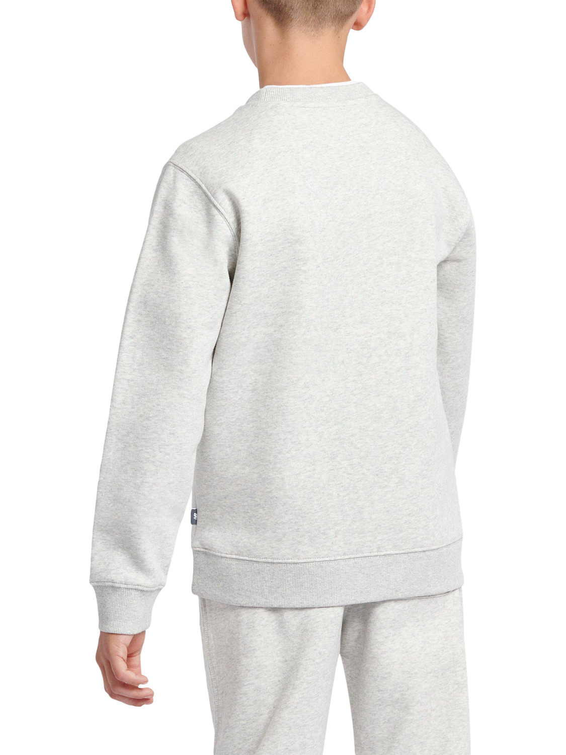 Product image 3 of 8, which shows New Balance Kids' The System Crew Sweatshirt, Ash Heather, 7-8 years