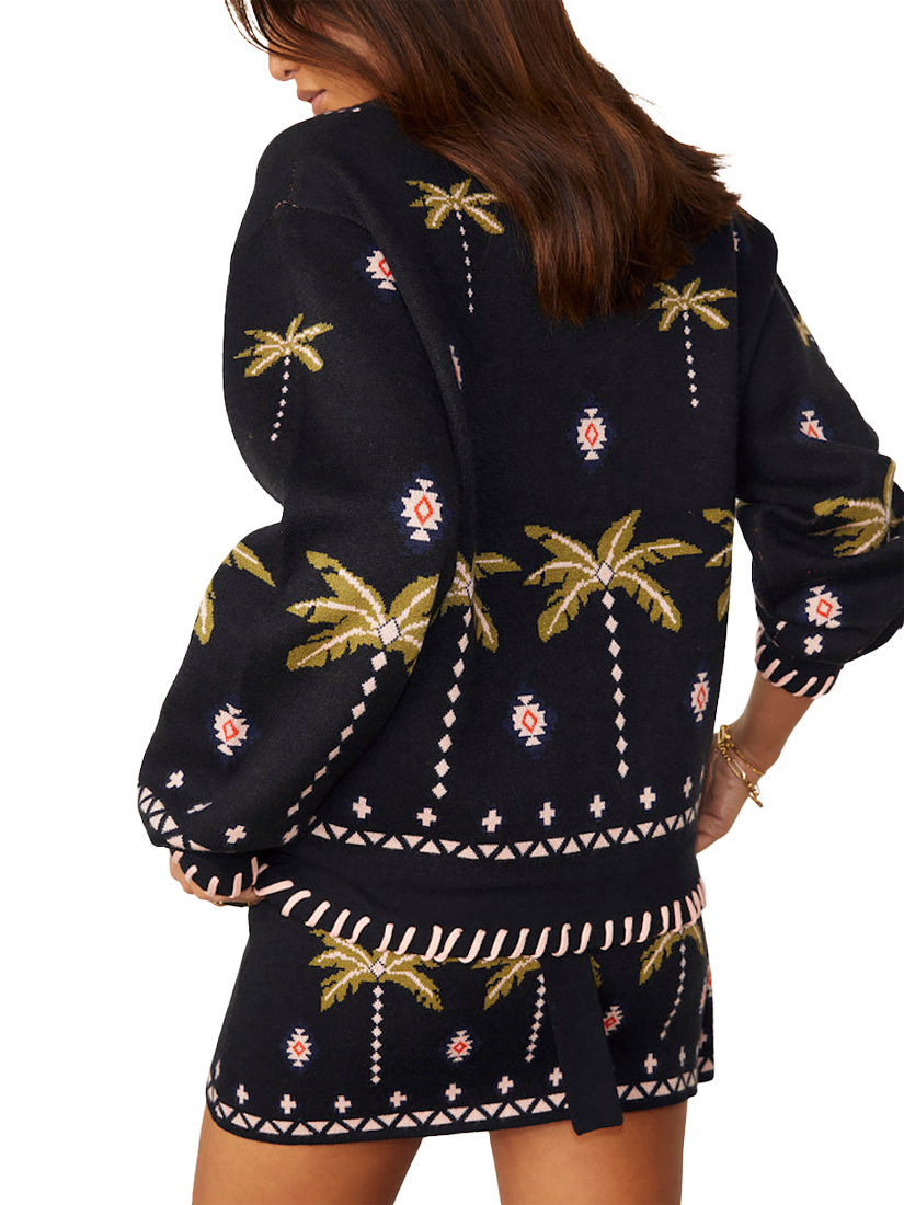 Product image 4 of 8, which shows Never Fully Dressed Midnight Havana Cardigan , Blue, S