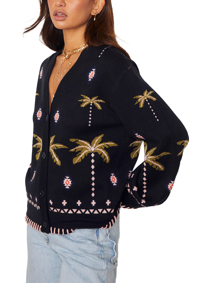 Product image 6 of 8, which shows Never Fully Dressed Midnight Havana Cardigan , Blue, S