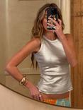 Never Fully Dressed Metallic Ribbed Tank Top