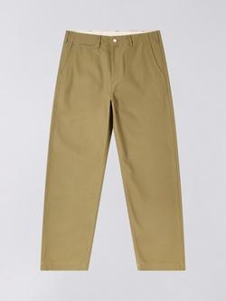 Edwin Traditional Wide Relaxed Cut Trousers, Olive, Olive