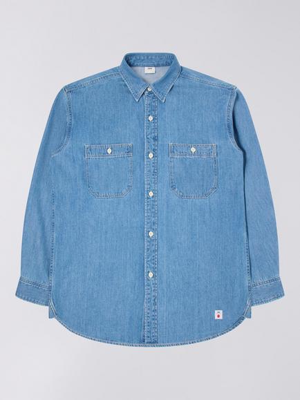 Edwin Denim Work Shirt, Blue, Blue