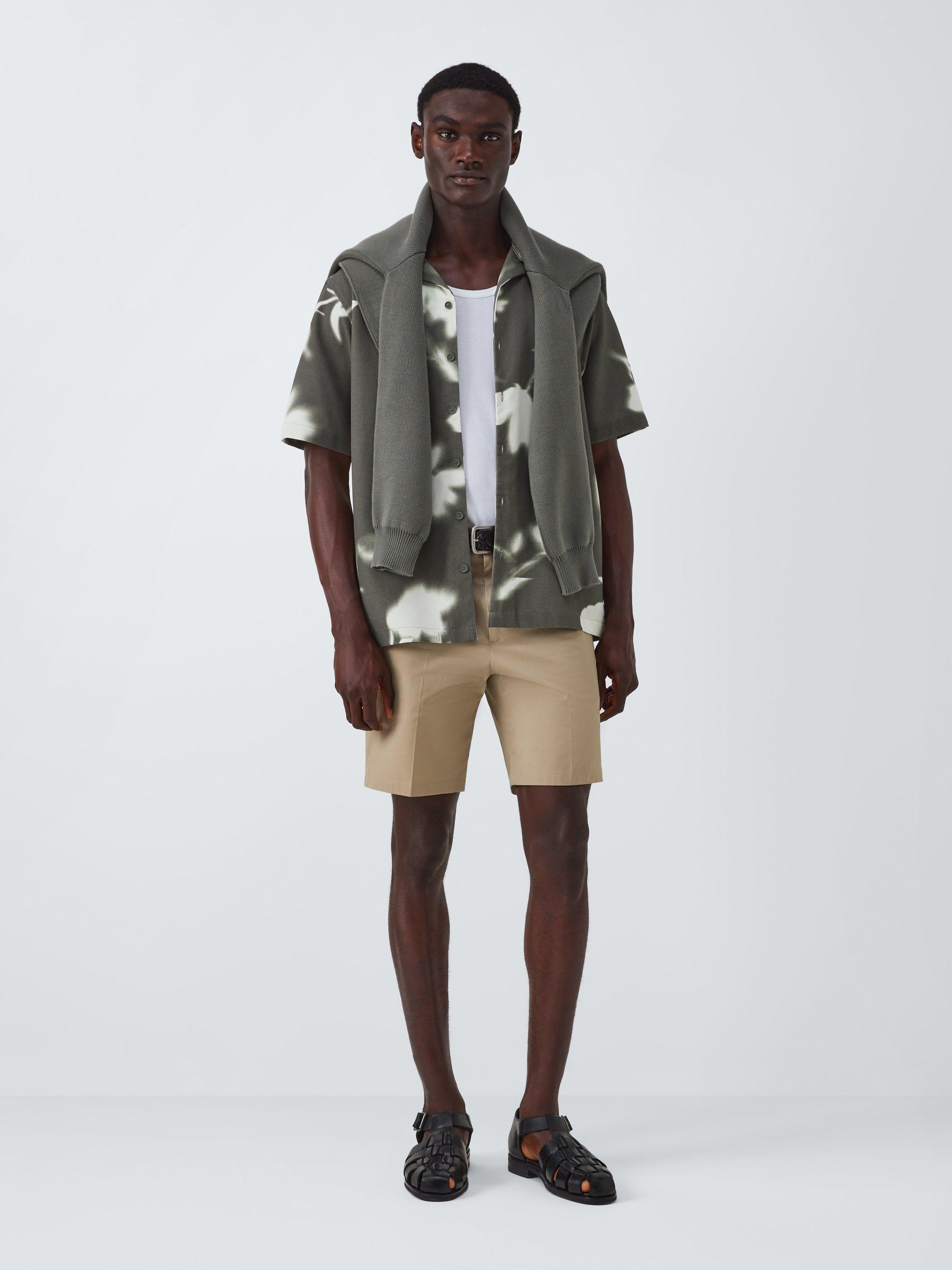 Product image 3 of 7, which shows Kin Floral Print Shirt, Khaki, S