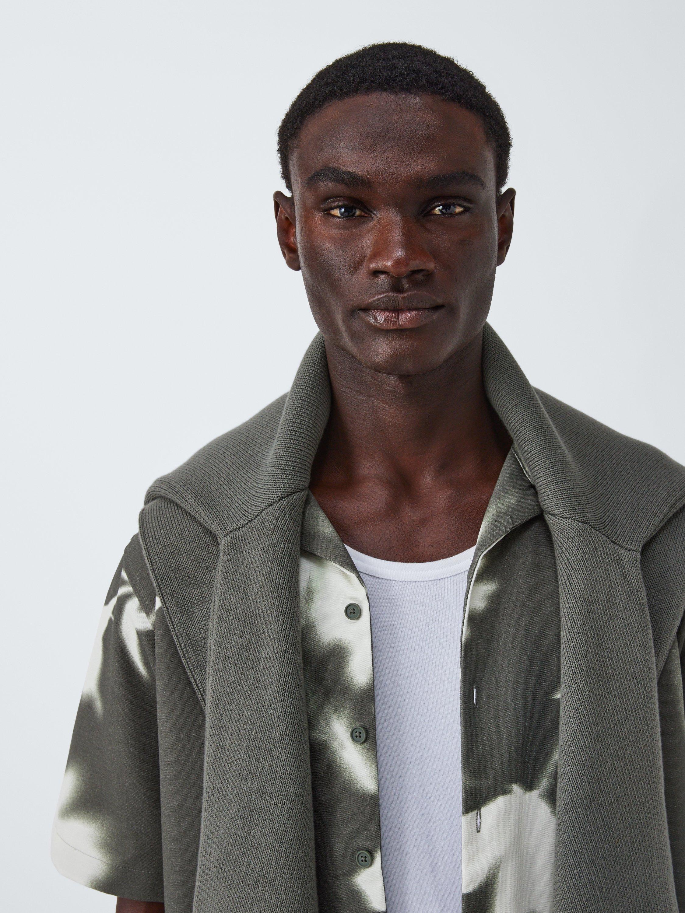 Product image 5 of 7, which shows Kin Floral Print Shirt, Khaki, S