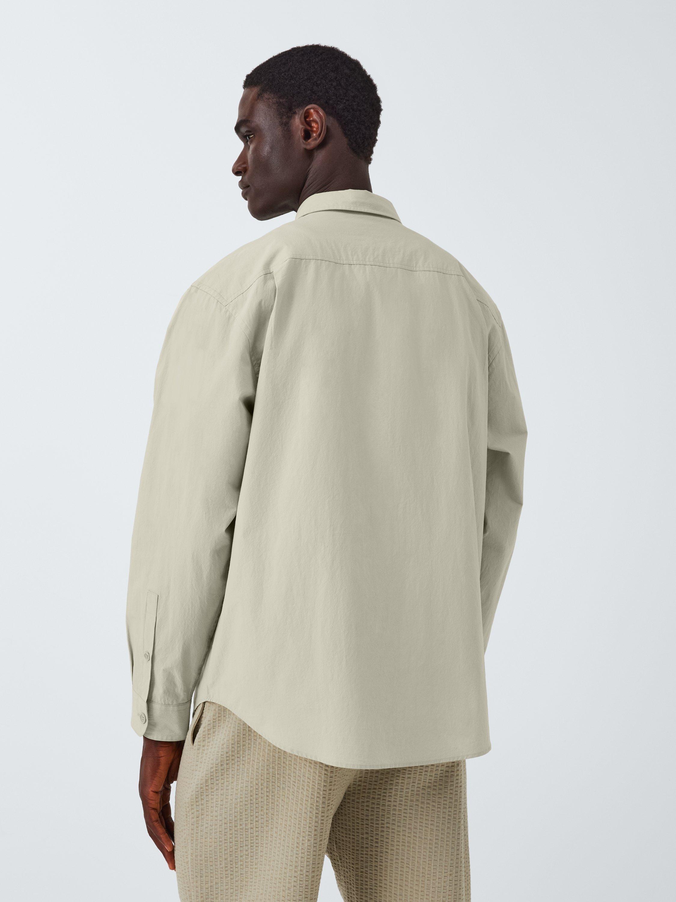 Product image 2 of 6, which shows Kin Cotton Regular Fit Salt Wash Shirt, Abbey Stone, S