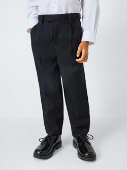 John Lewis Boys' Adjustable Waist Tailored School Trousers, Navy
