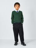 John Lewis Boy's Tailored Adjustable Waist School Trousers, Navy
