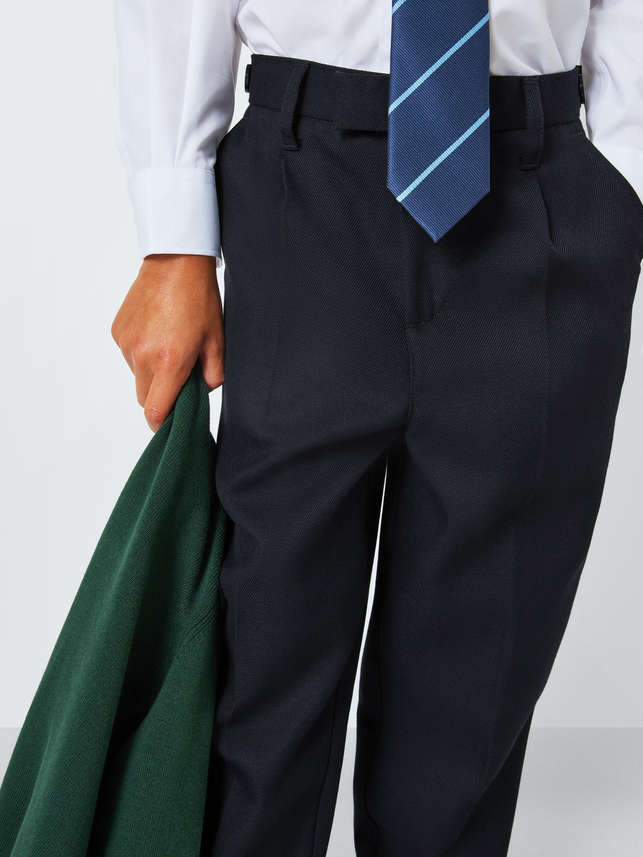 Product image 7 of 7, which shows John Lewis Boy's Tailored Adjustable Waist School Trousers, Navy, 15 years