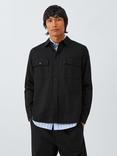 WOOD WOOD Herringbone Regular Fit Shirt, 9999 Black