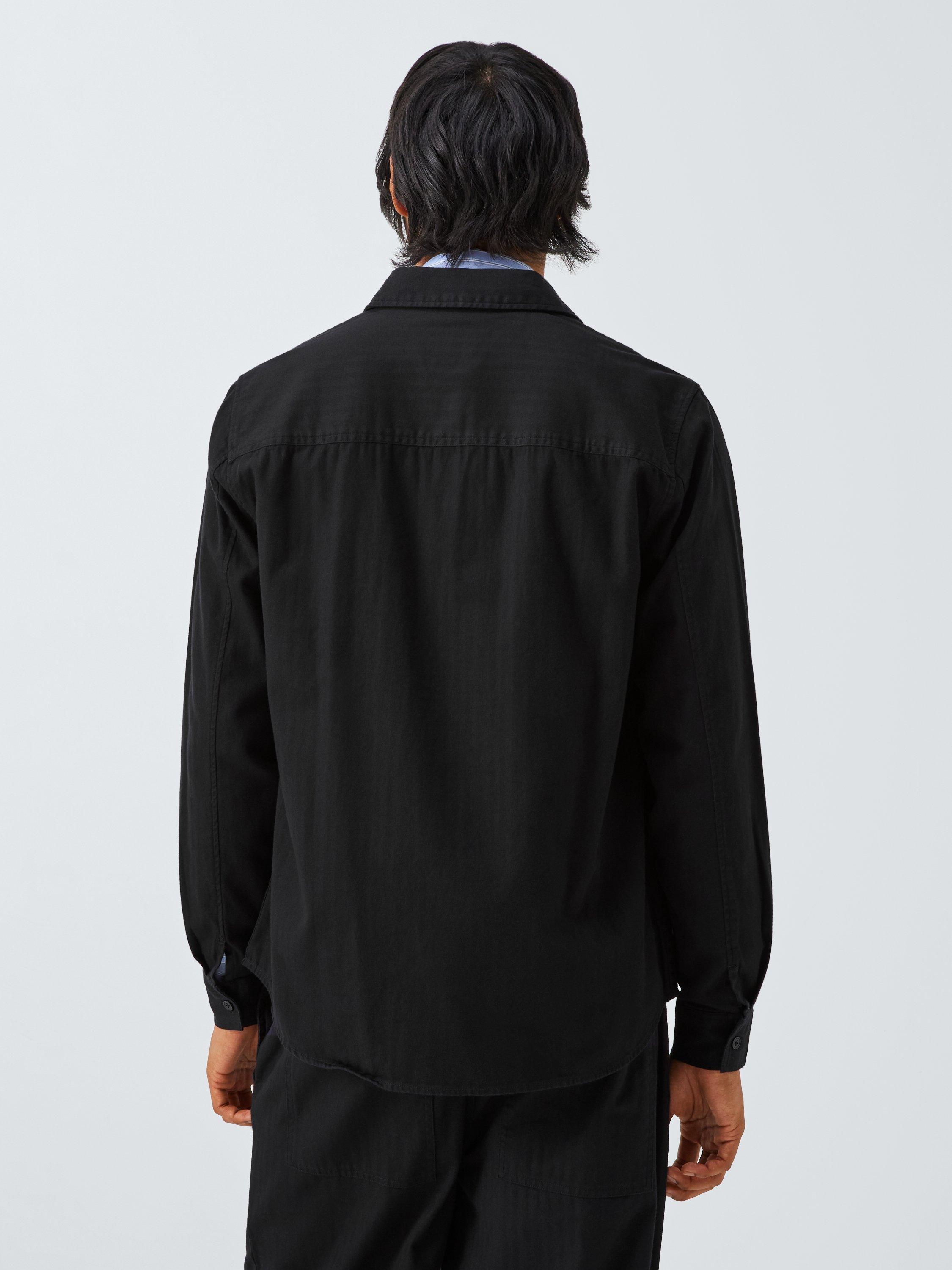 Product image 2 of 6, which shows WOOD WOOD Herringbone Regular Fit Shirt, 9999 Black, S