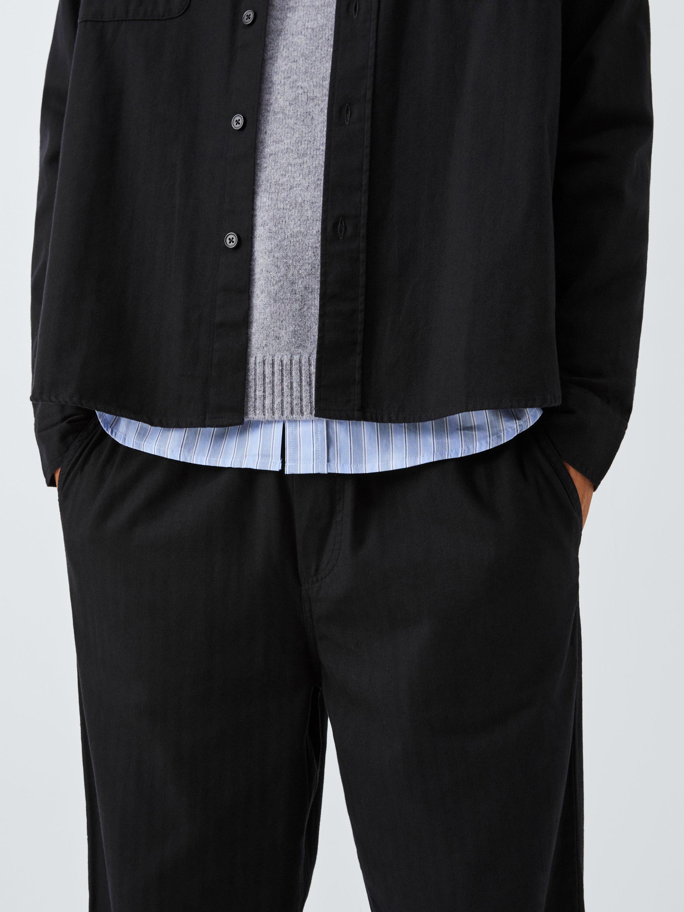 Product image 6 of 6, which shows WOOD WOOD Herringbone Regular Fit Shirt, 9999 Black, S