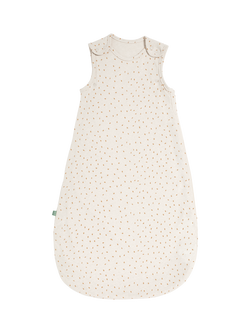 The Little Green Sheep Rice Print Organic Cotton and Linen Blend Baby Sleeping Bag, 1 Tog, Linen Rice