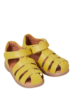 Zig+Star Kids' Cosmic Leather Sandals, Yellow - view 2, Yellow